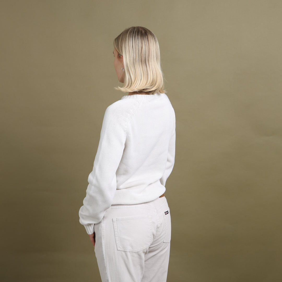 Burberry Crew Neck Jumper Cream Women's UK 10