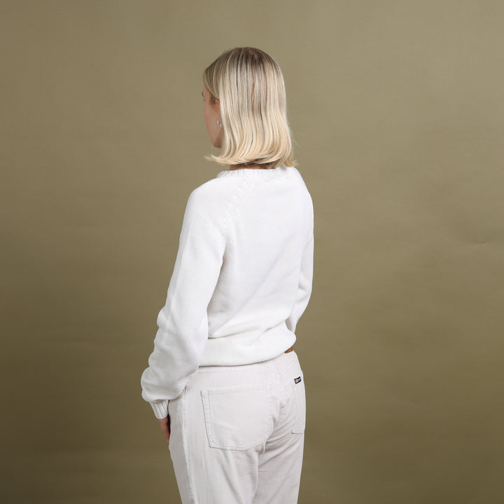 Burberry Crew Neck Jumper Cream Women's UK 10