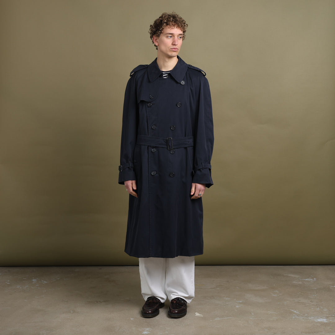 Burberry's Trench Coat Navy Blue Men's XL