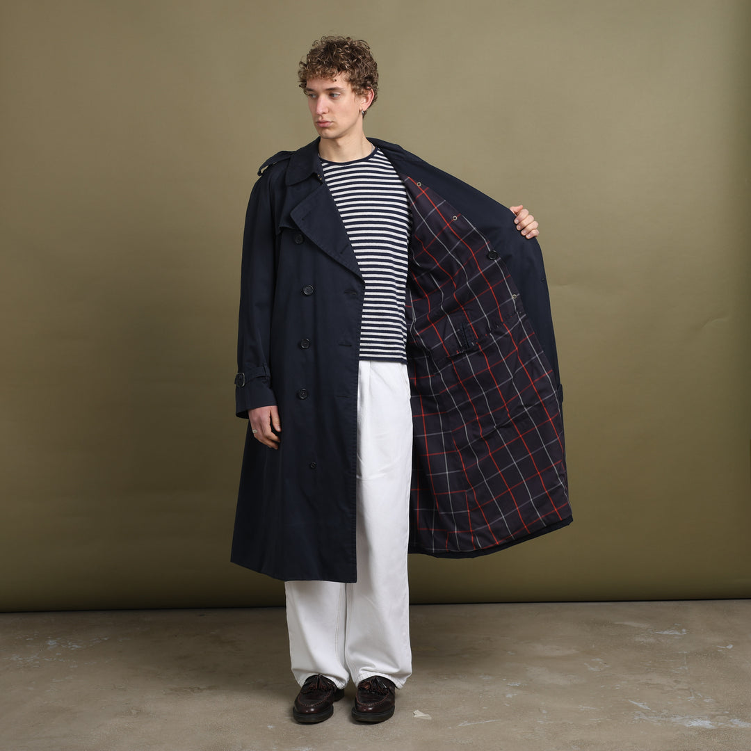 Burberry's Trench Coat Navy Blue Men's XL