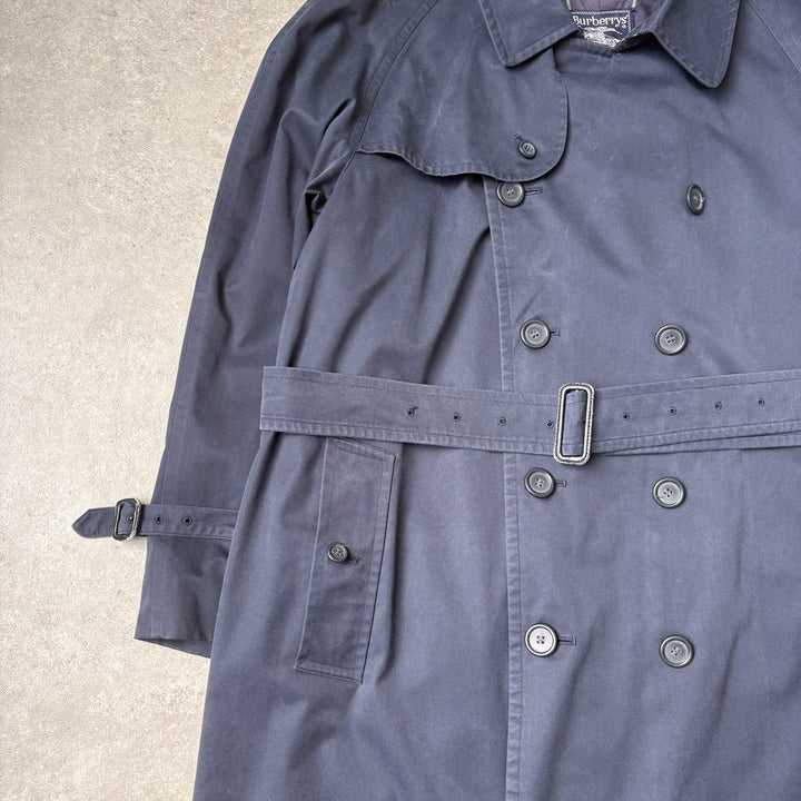 Burberry's Trench Coat Navy Blue Men's XL