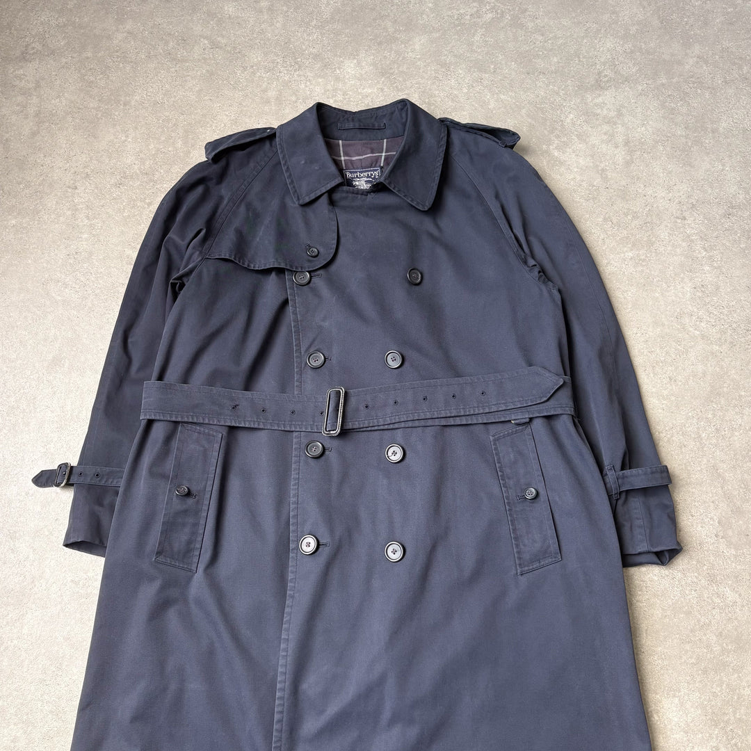 Burberry's Trench Coat Navy Blue Men's XL