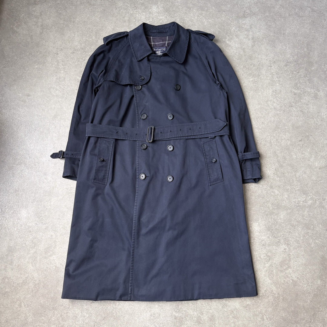 Burberry's Trench Coat Navy Blue Men's XL