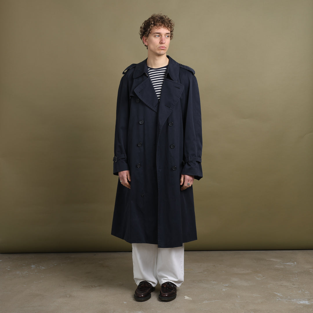 Burberry's Trench Coat Navy Blue Men's XL