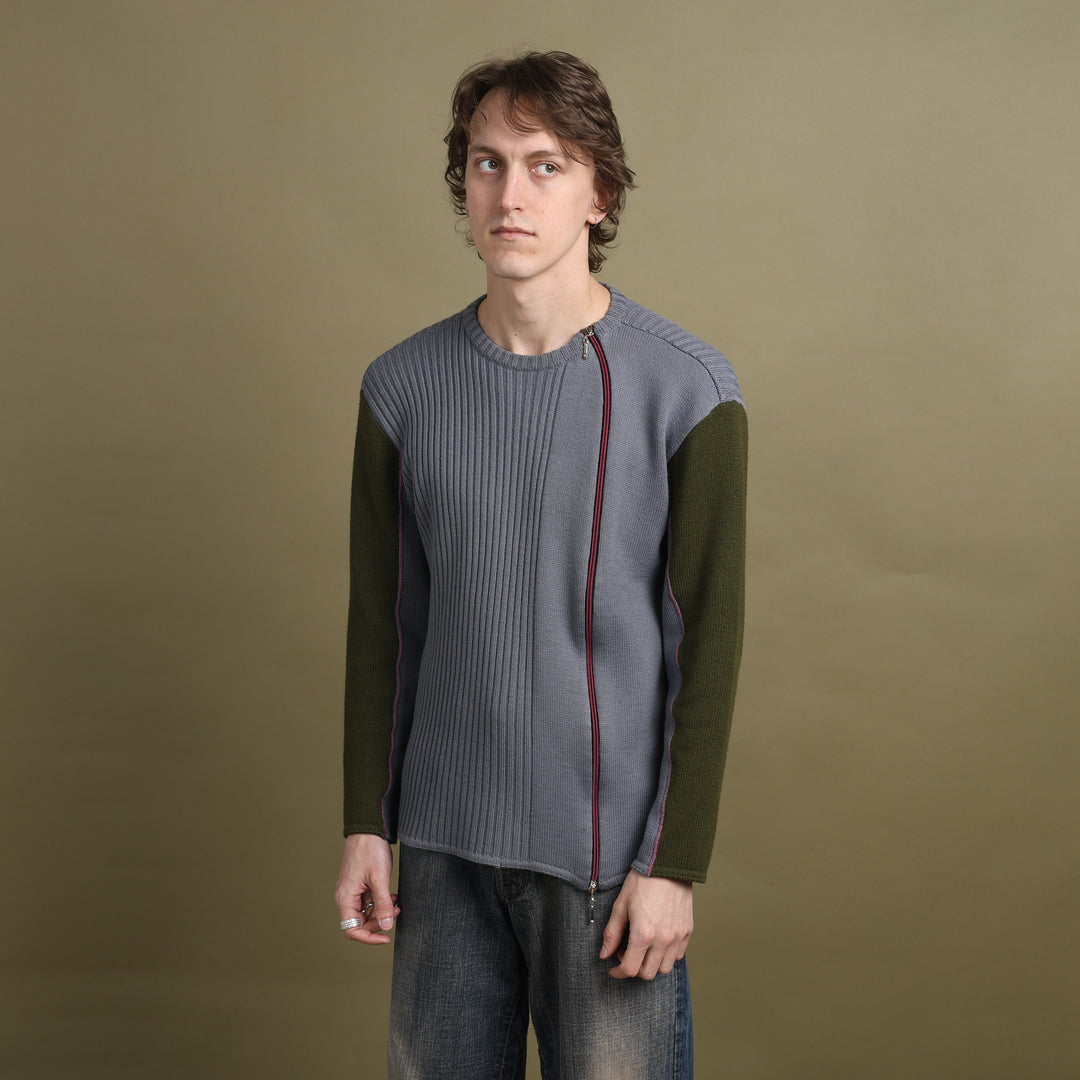 Versace Cable Knit Jumper Teal & Green Men's L
