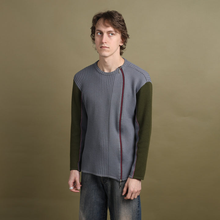 Versace Cable Knit Jumper Teal & Green Men's L