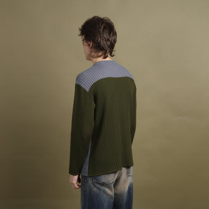 Versace Cable Knit Jumper Teal & Green Men's L