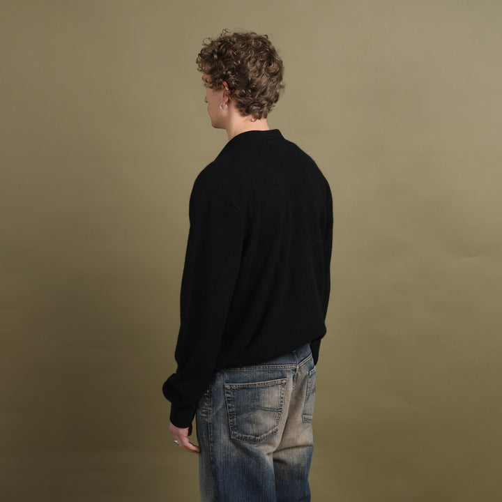 Ralph Lauren Rugby Jumper Black & Purple Men's XL