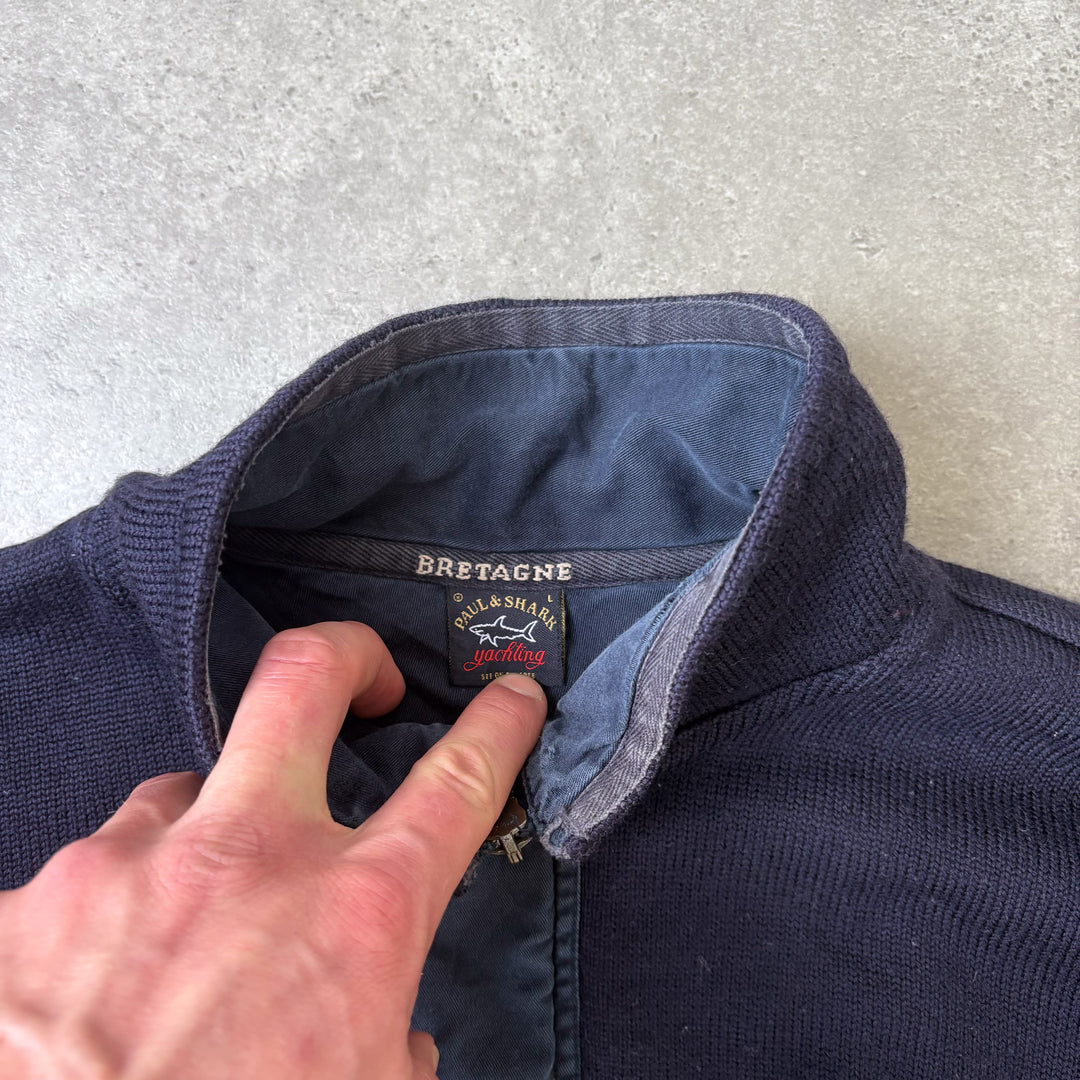 Paul & Shark Quarter Zip Jumper Navy Blue Men's L