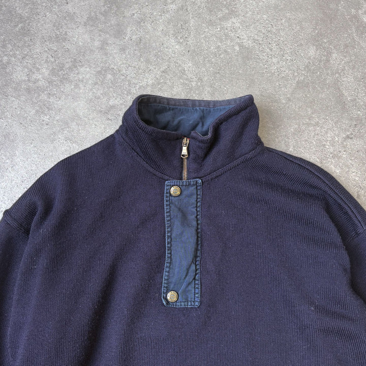 Paul & Shark Quarter Zip Jumper Navy Blue Men's L