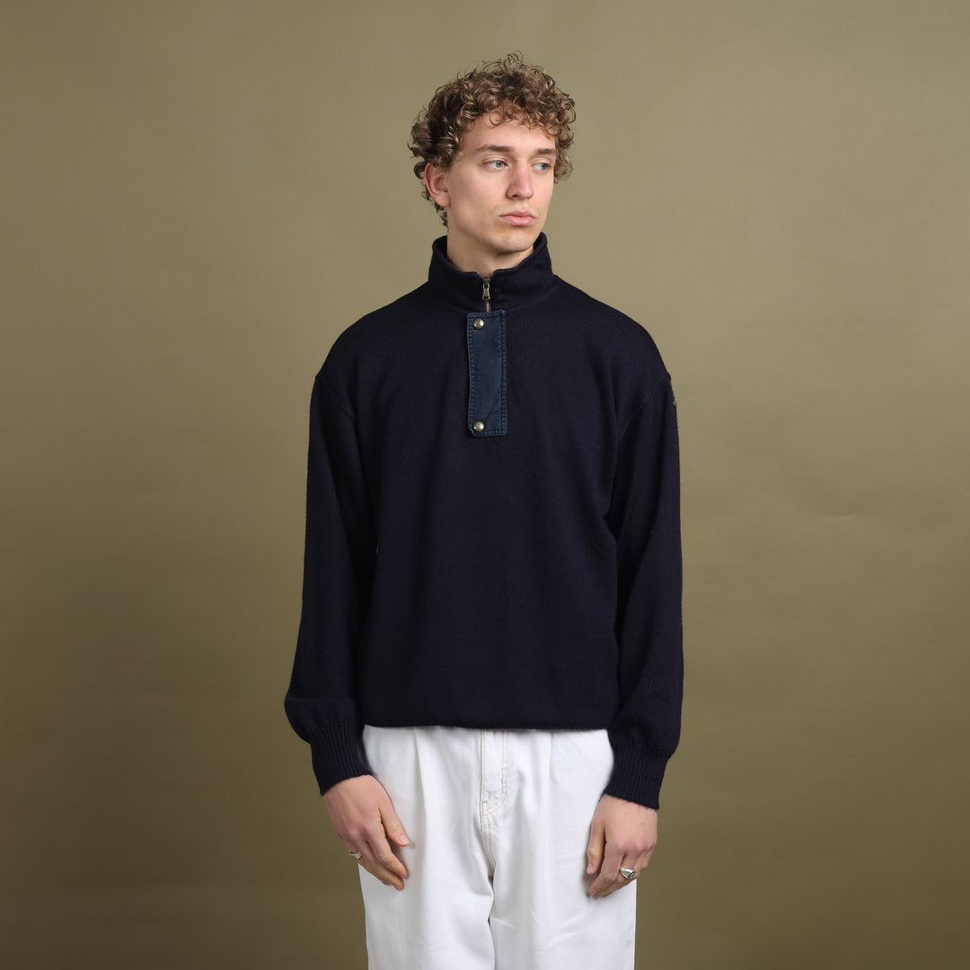 Paul & Shark Quarter Zip Jumper Navy Blue Men's L