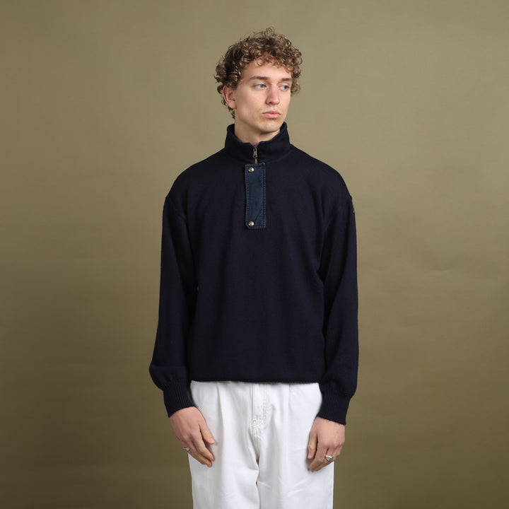 Paul & Shark Quarter Zip Jumper Navy Blue Men's L