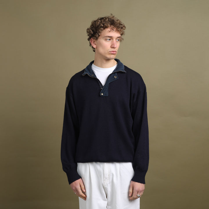 Paul & Shark Quarter Zip Jumper Navy Blue Men's L