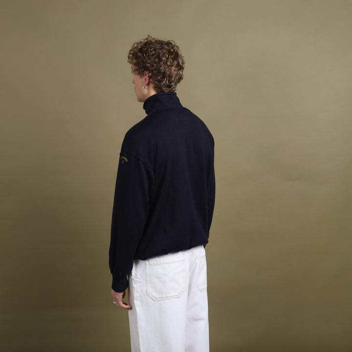 Paul & Shark Quarter Zip Jumper Navy Blue Men's L