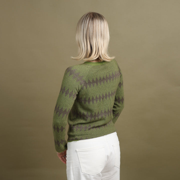 Giorgio Armani Knit Jumper Green & Purple Women's UK 8
