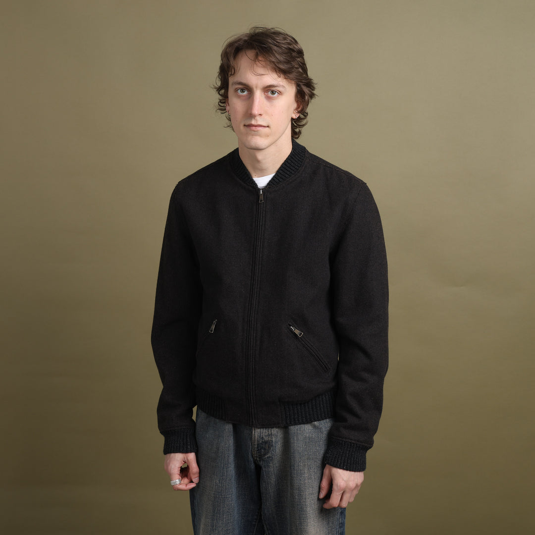 Dolce & Gabbana Collarless Bomber Jacket Brown Men's M