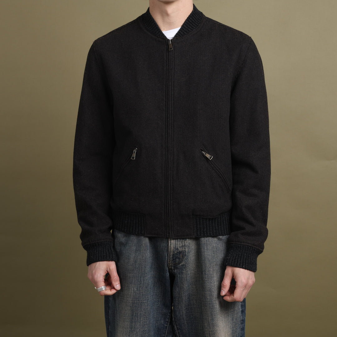 Dolce & Gabbana Collarless Bomber Jacket Brown Men's M