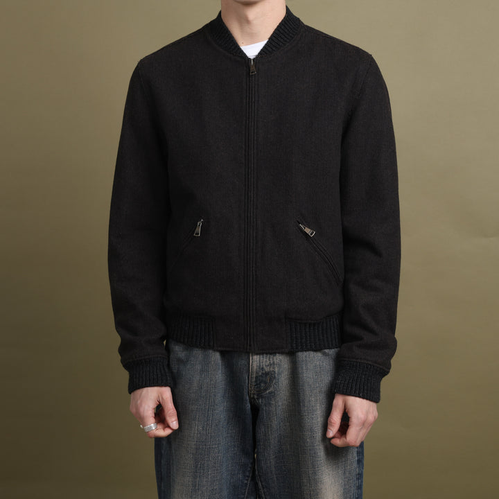Dolce & Gabbana Collarless Bomber Jacket Brown Men's M