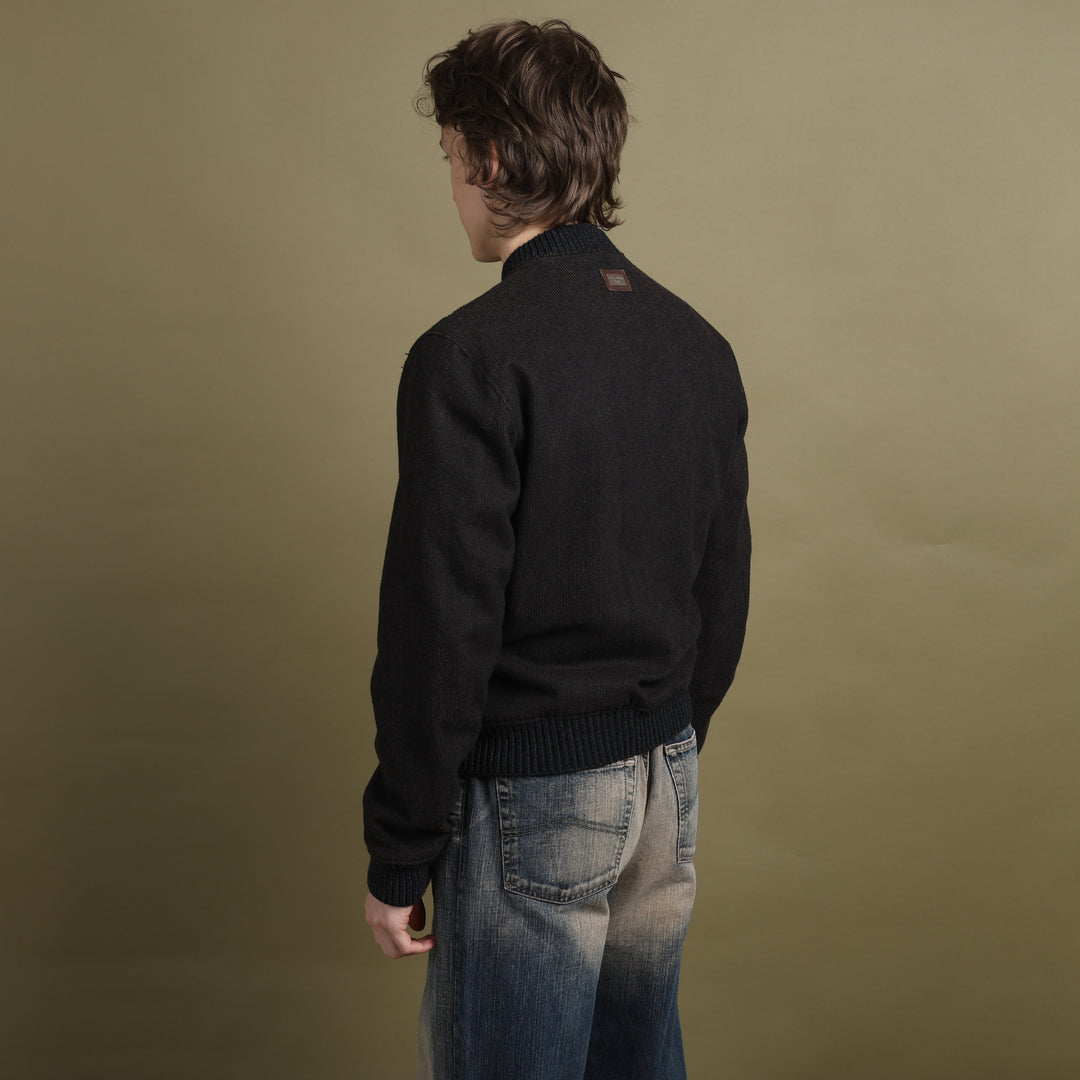 Dolce & Gabbana Collarless Bomber Jacket Brown Men's M