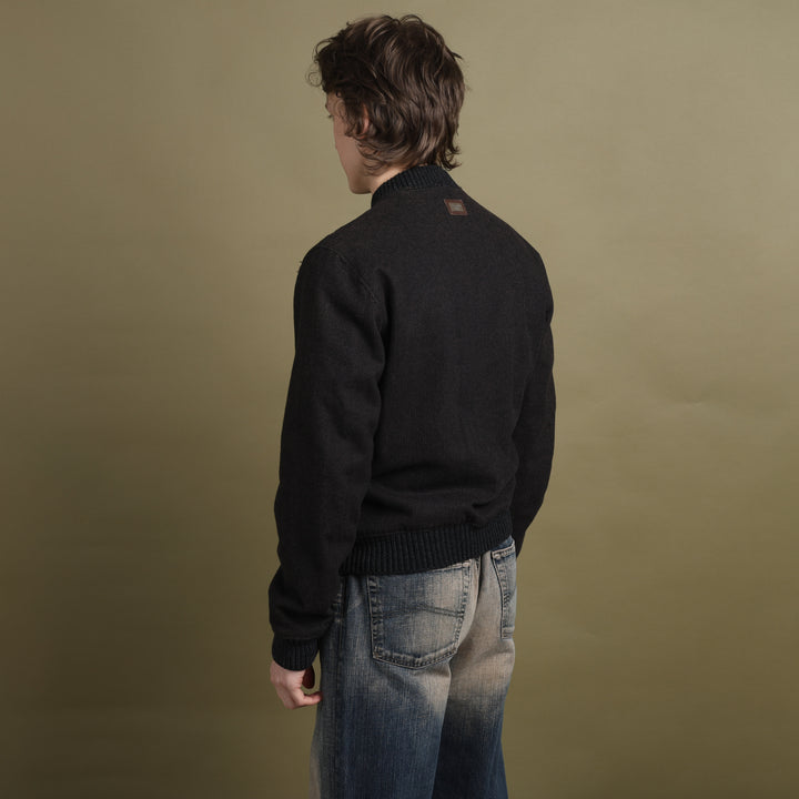 Dolce & Gabbana Collarless Bomber Jacket Brown Men's M