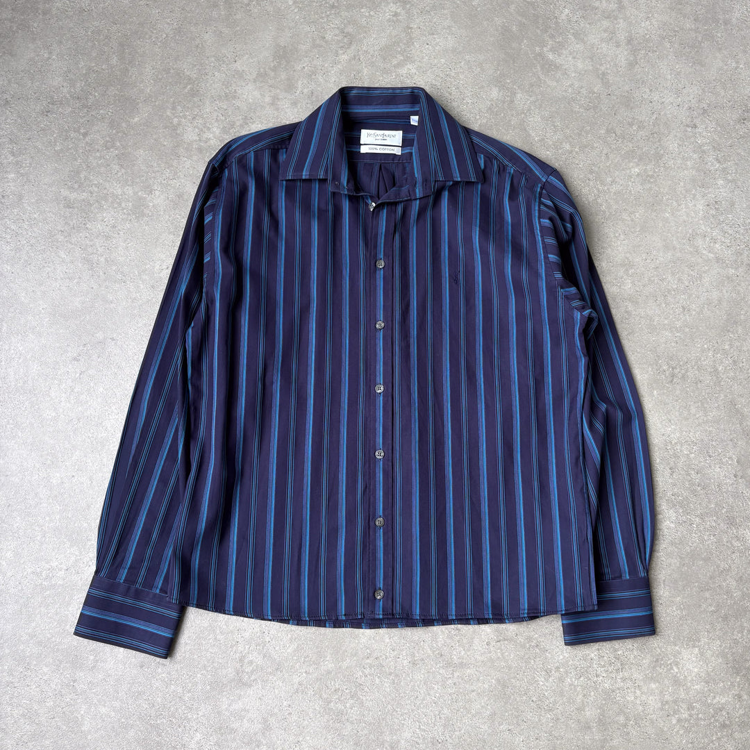 Yves Saint Laurent Dress Shirt Navy Blue Men's M