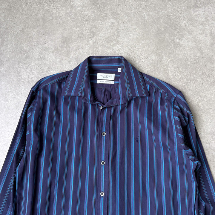 Yves Saint Laurent Dress Shirt Navy Blue Men's M