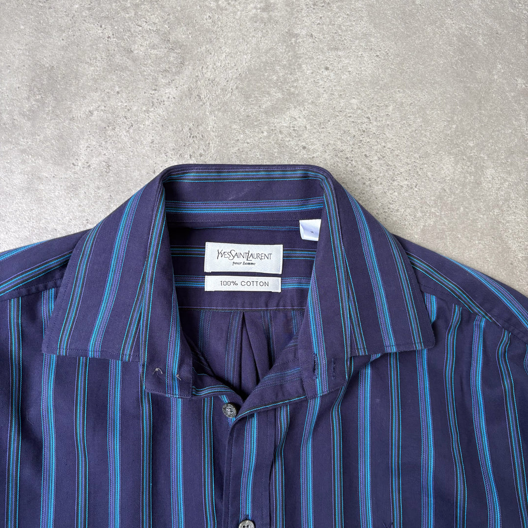Yves Saint Laurent Dress Shirt Navy Blue Men's M