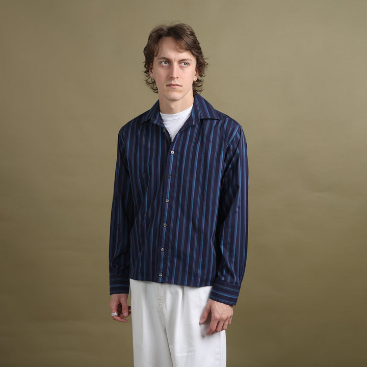 Yves Saint Laurent Dress Shirt Navy Blue Men's M