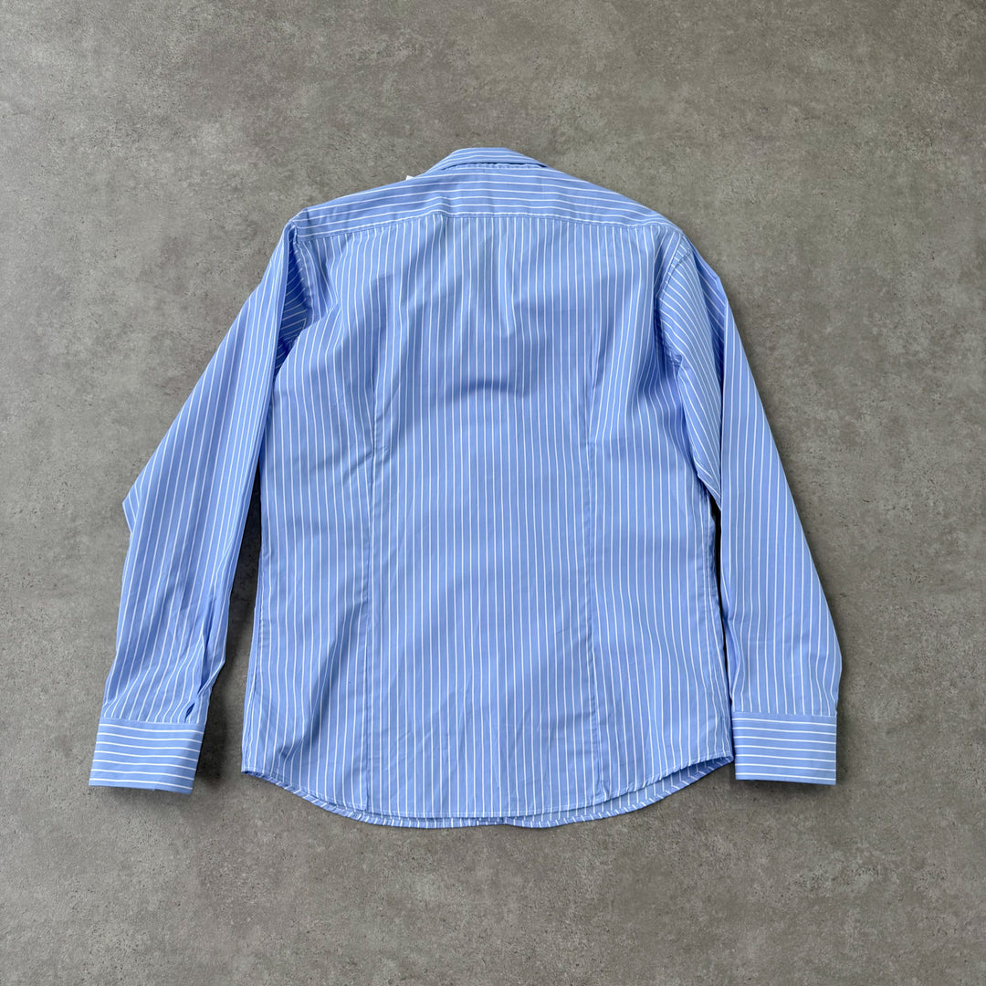 Aquascutum Dress Shirt Light Blue & White Men's L