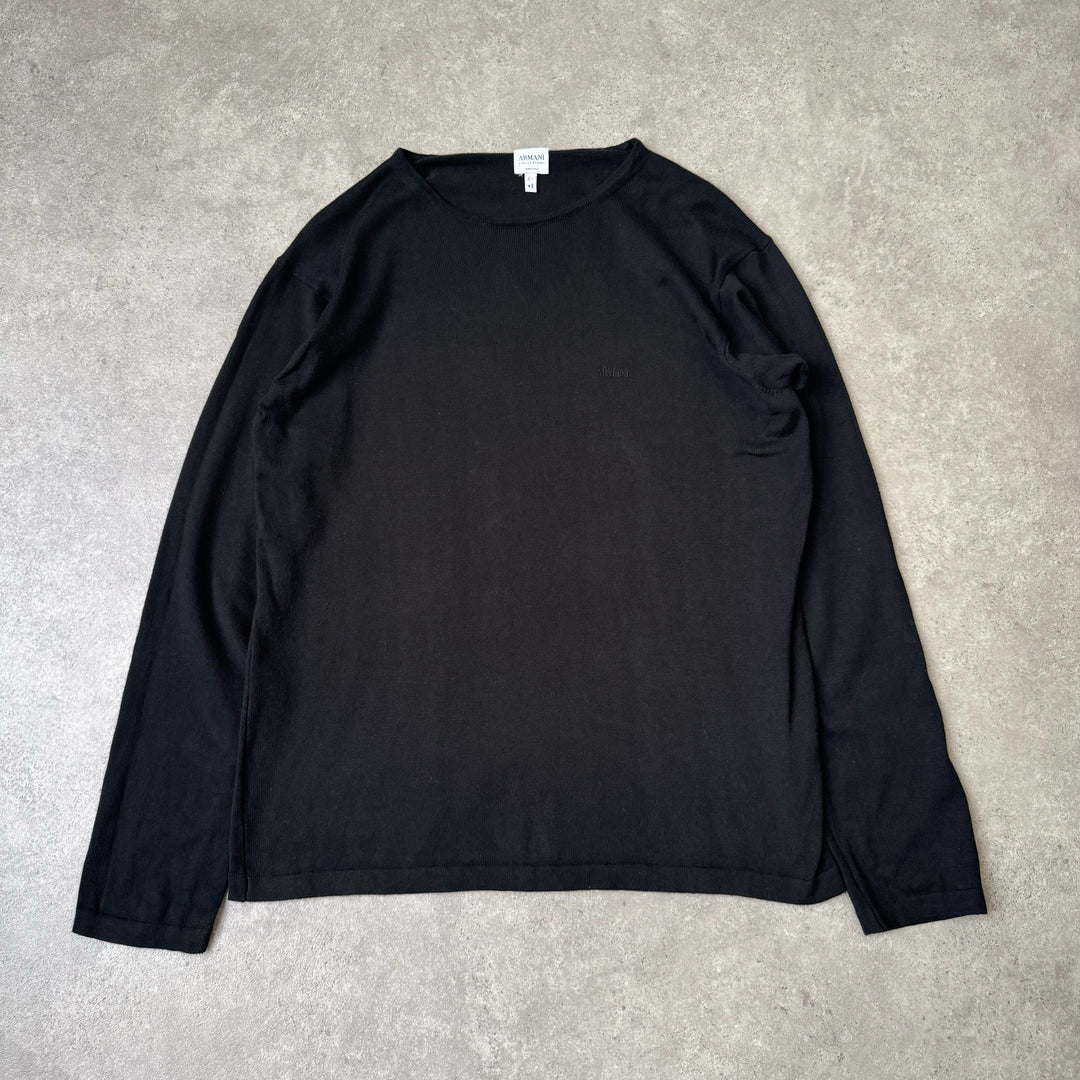 Armani Collezioni Knit Jumper Black Men's M