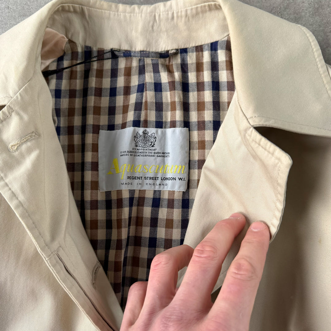 Aquascutum Trench Coat Beige Women's UK 10