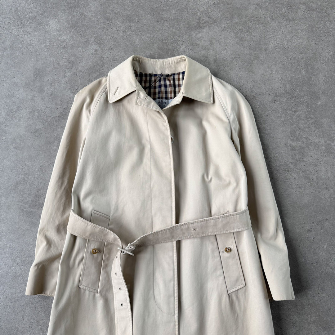 Aquascutum Trench Coat Beige Women's UK 10