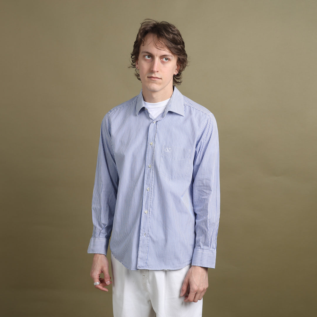 Valentino Dress Shirt Blue & White Men's M