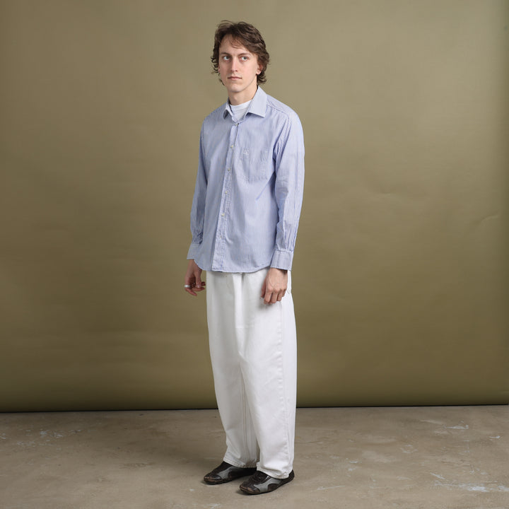 Valentino Dress Shirt Blue & White Men's M