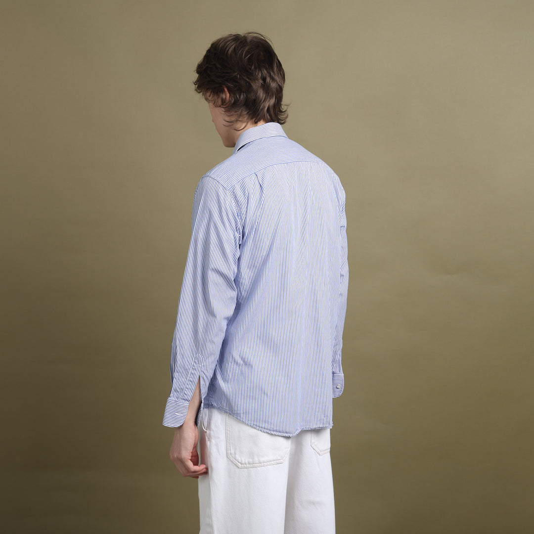Valentino Dress Shirt Blue & White Men's M