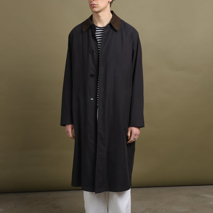 Balmain Overcoat Black & Brown Men's L