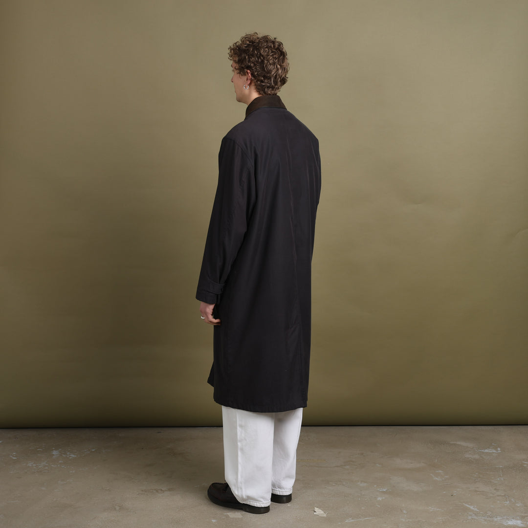 Balmain Overcoat Black & Brown Men's L