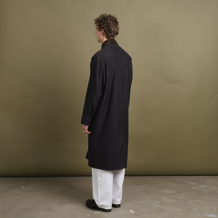 Balmain Overcoat Black & Brown Men's L