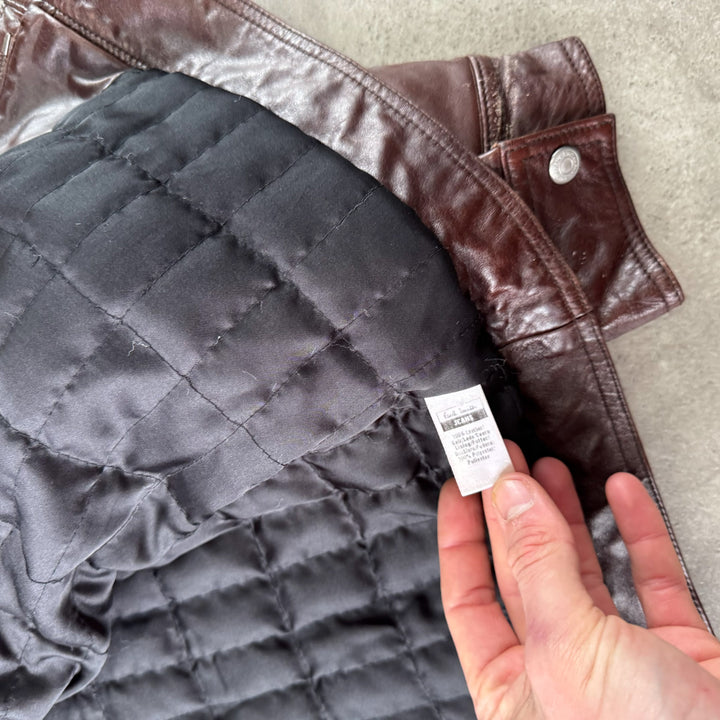Paul Smith Leather Bomber Jacket Oxblood red Men's L