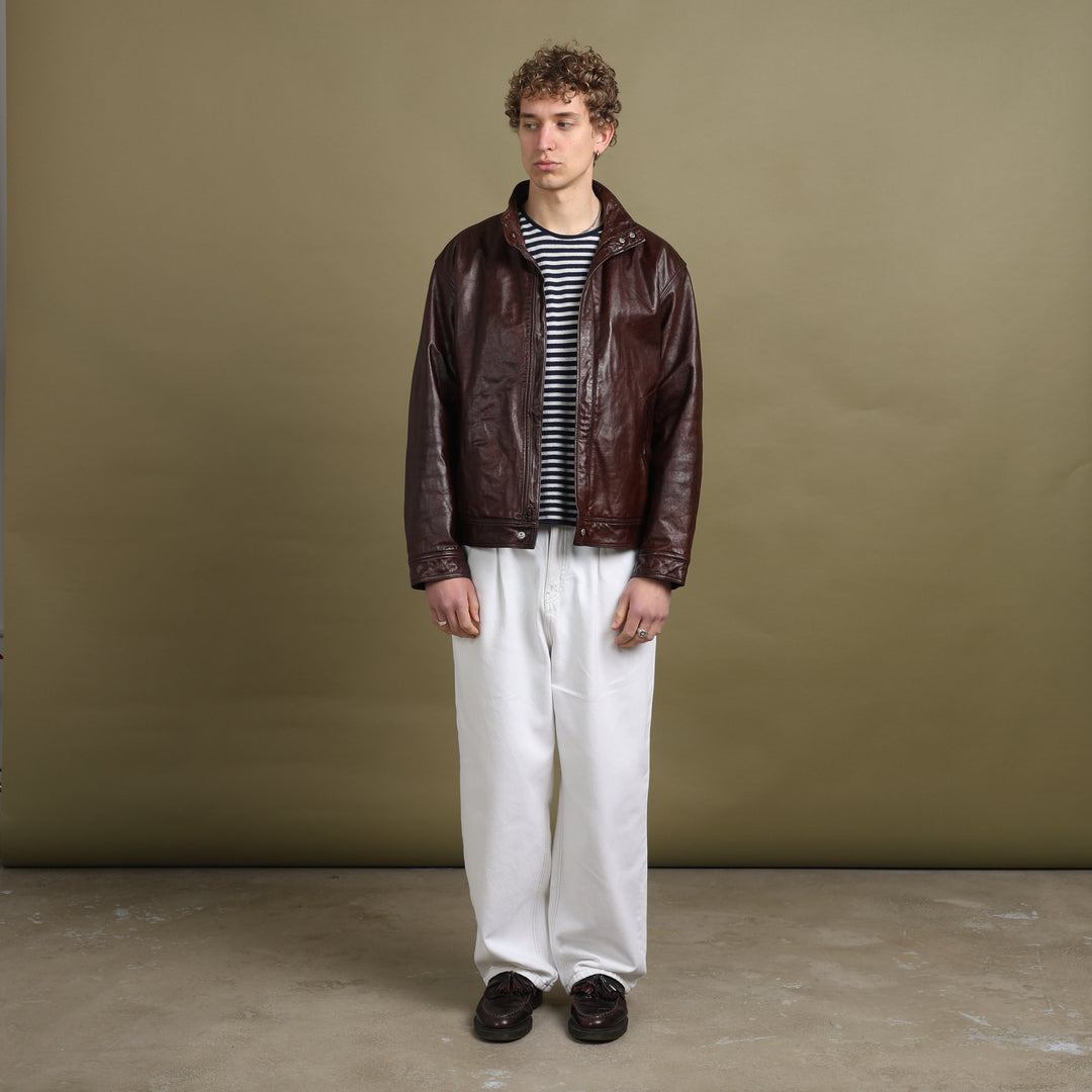 Paul Smith Leather Bomber Jacket Oxblood red Men's L
