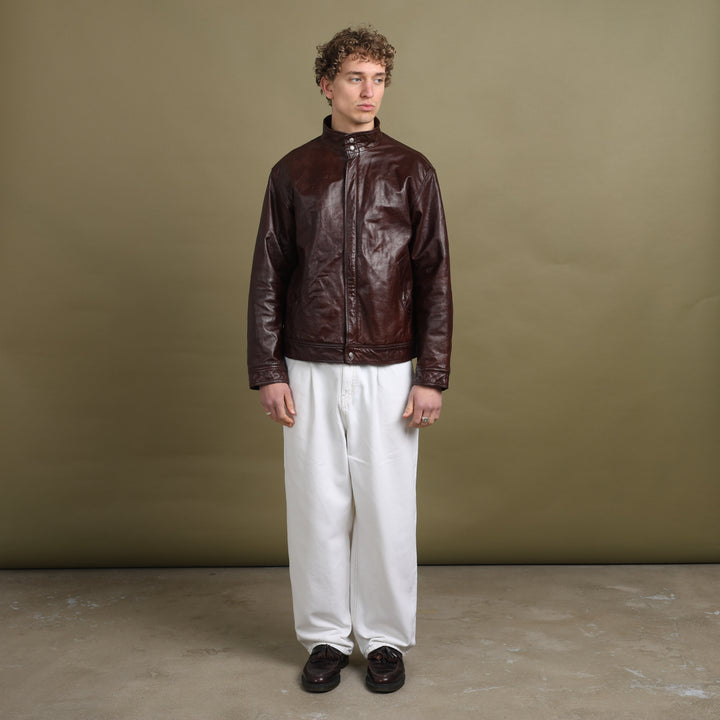 Paul Smith Leather Bomber Jacket Oxblood red Men's L
