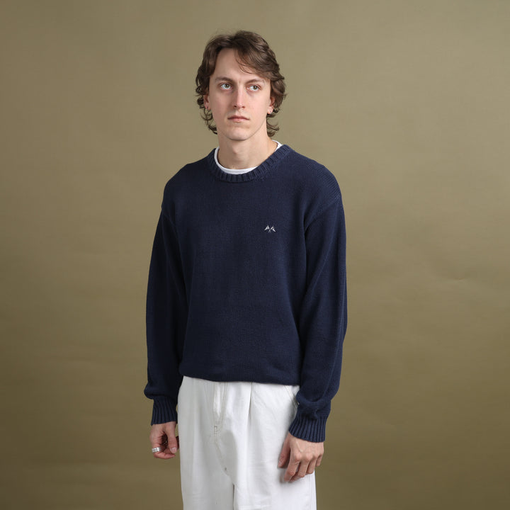 Thomas Burberry Crew Neck Jumper Navy Blue Men's S