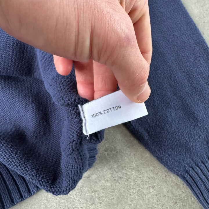 Thomas Burberry Crew Neck Jumper Navy Blue Men's S