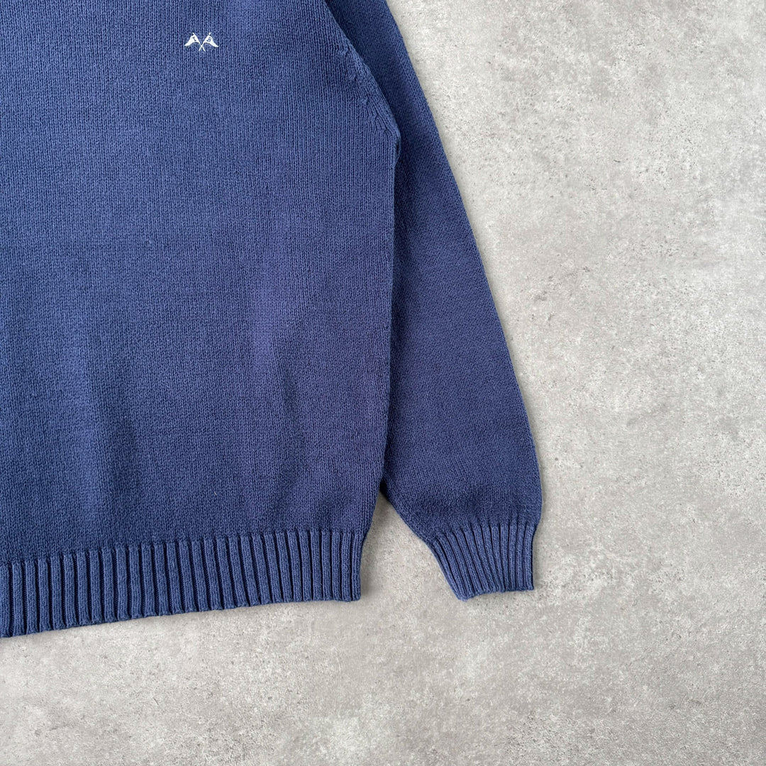 Thomas Burberry Crew Neck Jumper Navy Blue Men's S