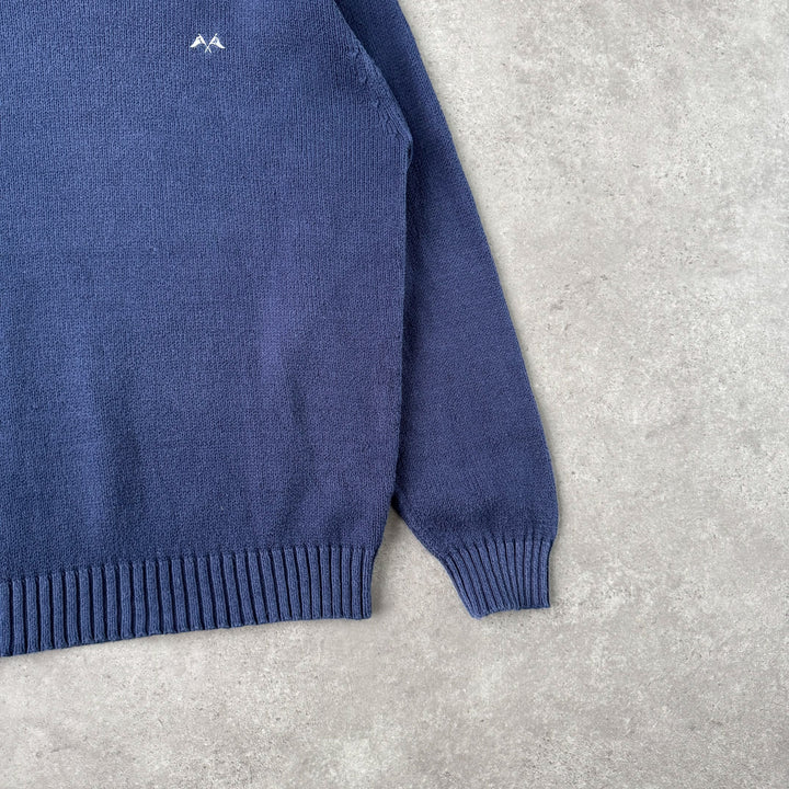 Thomas Burberry Crew Neck Jumper Navy Blue Men's S