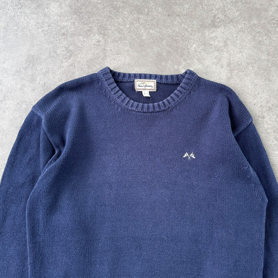 Thomas Burberry Crew Neck Jumper Navy Blue Men's S