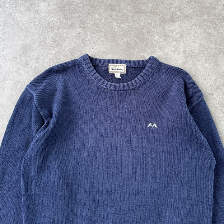 Thomas Burberry Crew Neck Jumper Navy Blue Men's S