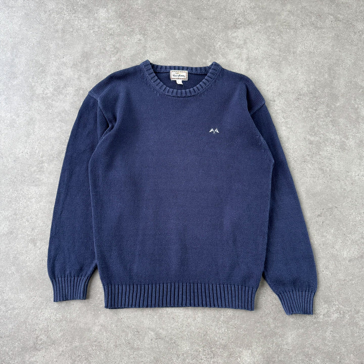 Thomas Burberry Crew Neck Jumper Navy Blue Men's S