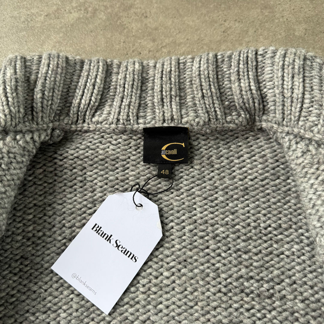 Roberto Cavalli Full Zip Jumper Grey Men's M