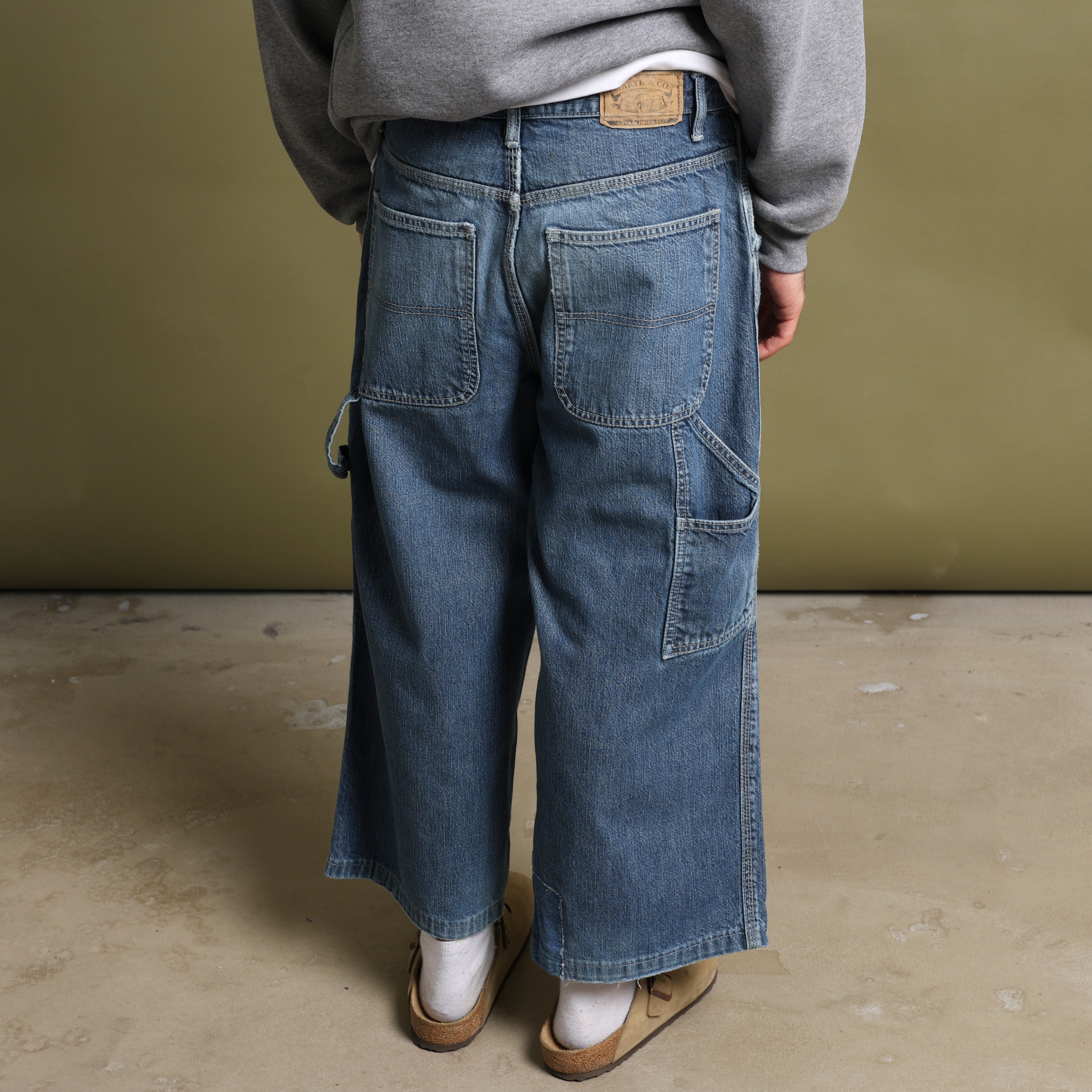 Vintage 90's Baggy Carpenter Jeans W32 x L23 Blue Denim